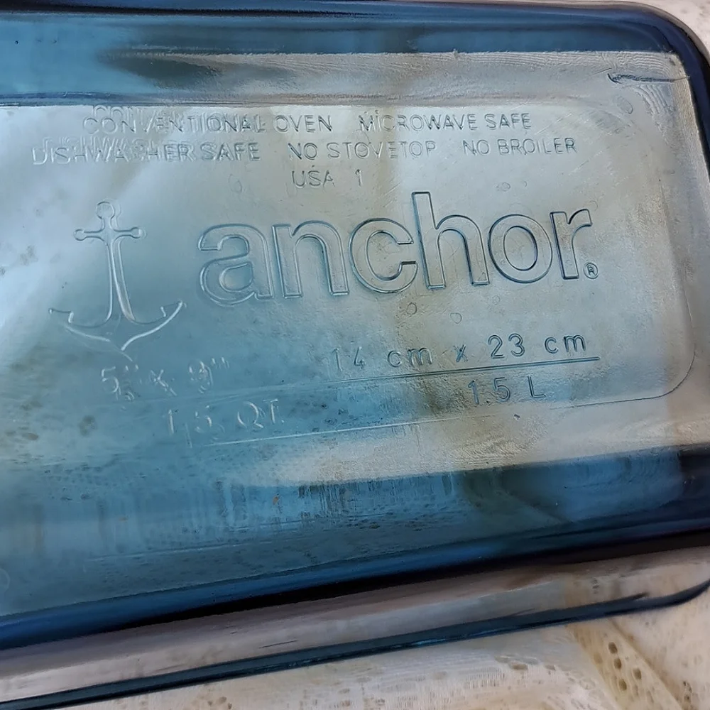 Anchor Hocking Cobalt Blue Glass Loaf Pan 1.5 QT Baking Dish
